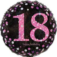 18. narodeniny ružový 43 cm fóliový balón