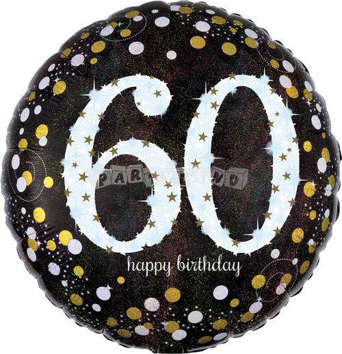 60. narodeniny zlatý 43 cm fóliový balón