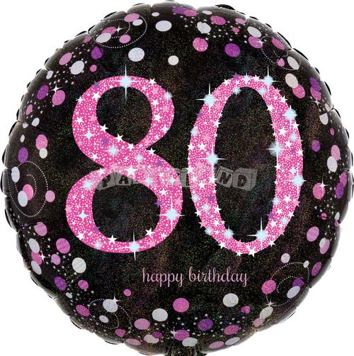 80. narodeniny zlatý 43 cm fóliový balón