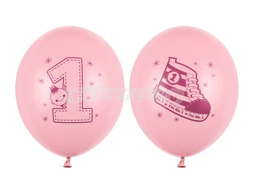 Balón 1. narodeniny dievča 6ks