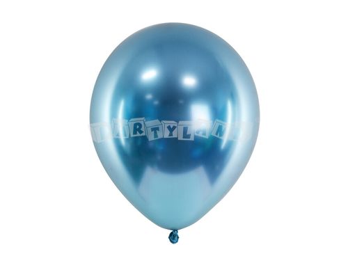 Balón chrómový modrý - 30 cm