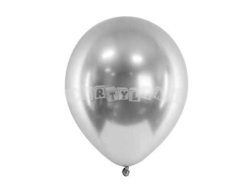 Balón chrómový strieborný - 30 cm