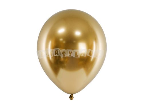 Balón chrómový zlatý - 30 cm