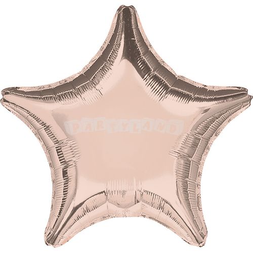 Balón hviezda rosegold old - 48 cm