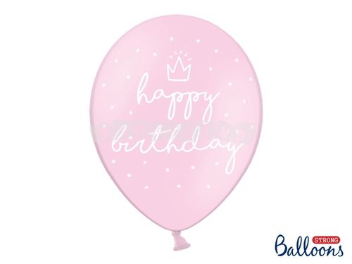 Balón ružový happy birthday