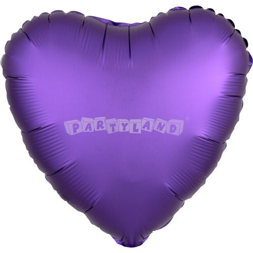 Balón srdce fialové - 43 cm