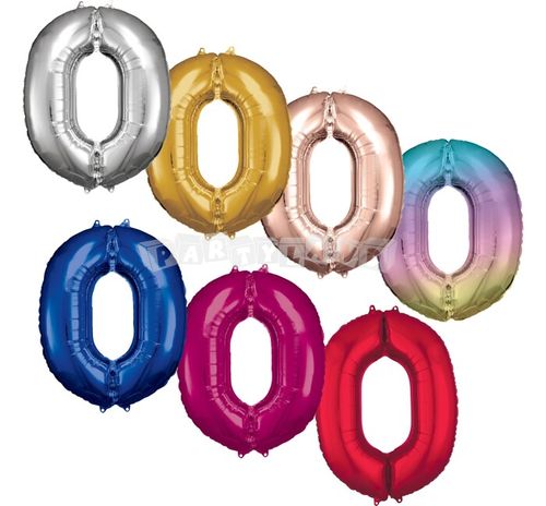 Balón v tvare čísla 0 - 86 cm