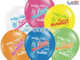 Balóny Happy Birthday - 6ks