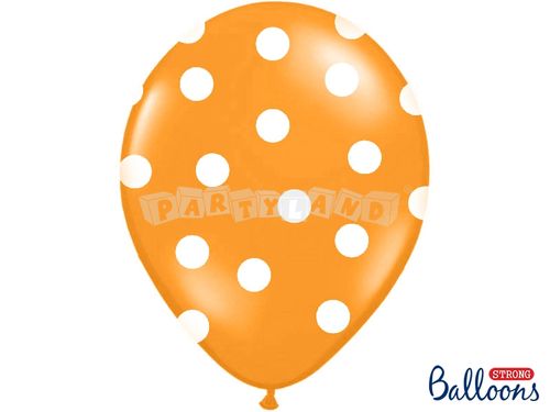 Bodkovaný balón oranžovo-biely