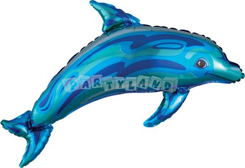 Delfín modrý- fóliový balón 81 cm