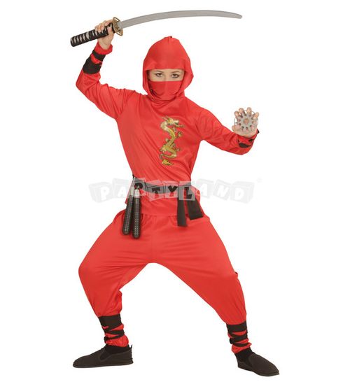 Detský kostým Ninja červený