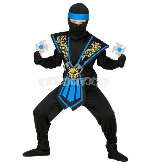 Detský kostým Ninja Kombat - modrý