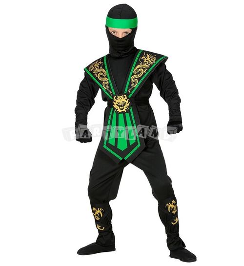 Detský kostým Ninja Kombat - zelený
