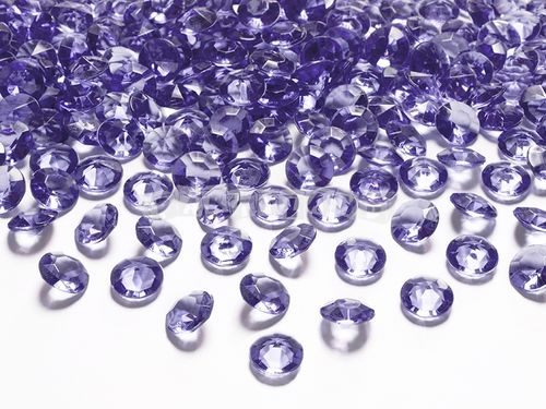 Diamantové konfety fialové 12mm - 100 ks