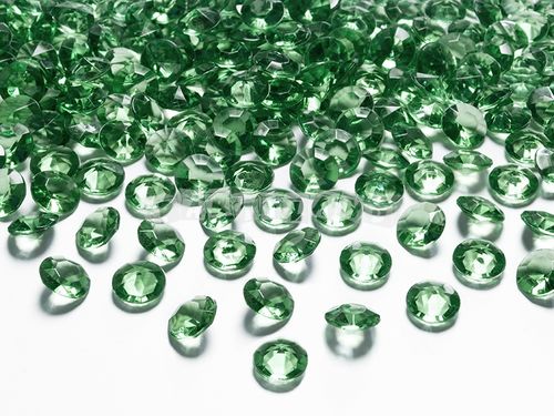 Diamantové konfety zelené 12mm - 100 ks