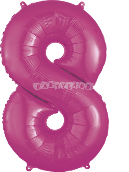 Balón v tvare čísla 8 - Ružový 83 cm