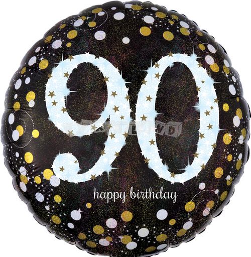 Foliový balón Happy birthday - 90 rokov