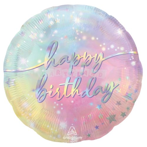 Fóliový balón Happy Birthday - dúhový