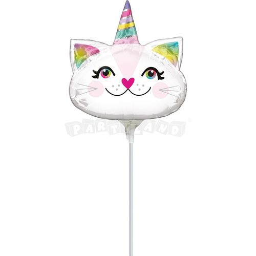 Fóliový balón na paličke - Mačka