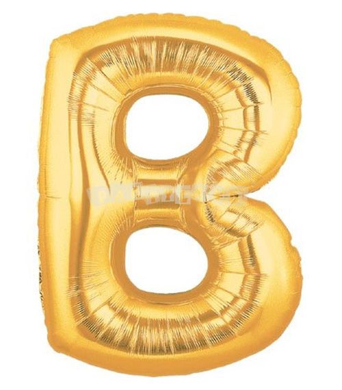 Fóliový balón pismeno B - Zlatý