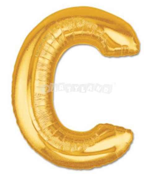 Fóliový balón pismeno C - Zlatý