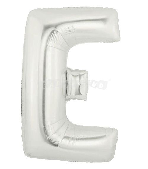 Fóliový balón pismeno E - Strieborný