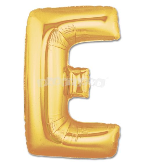 Fóliový balón pismeno E - Zlatý