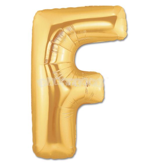 Fóliový balón pismeno F - Zlatý