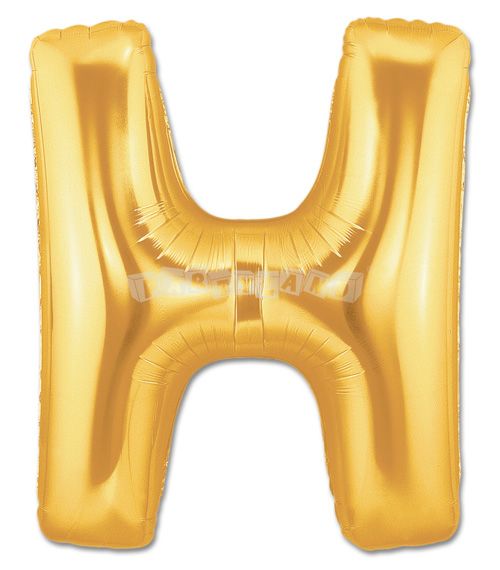 Fóliový balón pismeno H - Zlatý