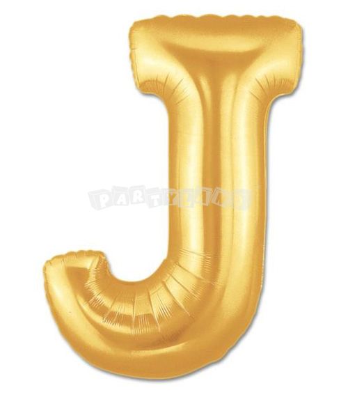Fóliový balón pismeno J - Zlatý