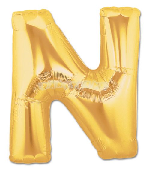 Fóliový balón pismeno N - Zlatý