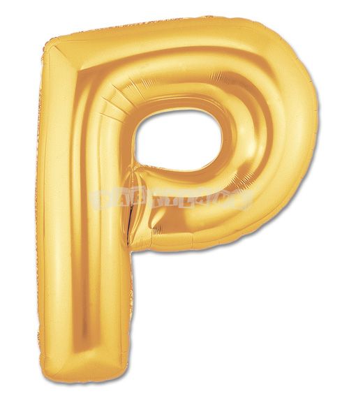 Fóliový balón pismeno P - Zlatý