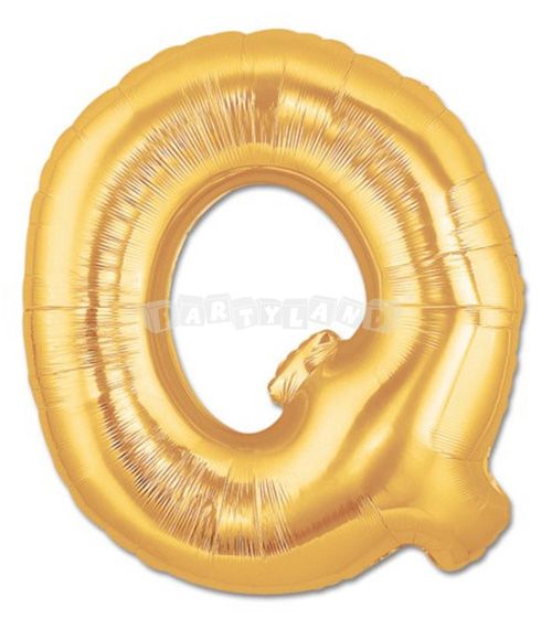 Fóliový balón pismeno Q - Zlatý