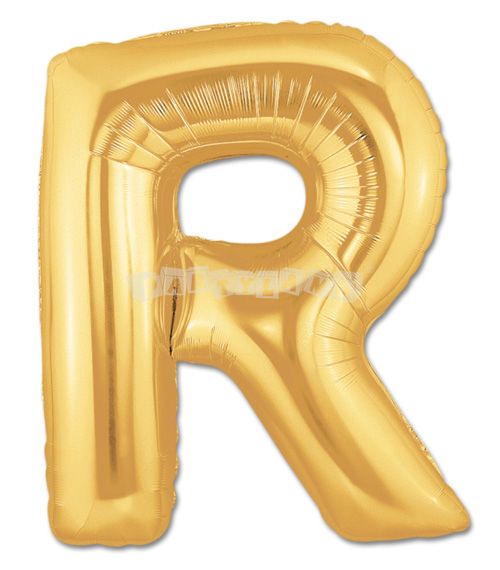 Fóliový balón pismeno R - Zlatý