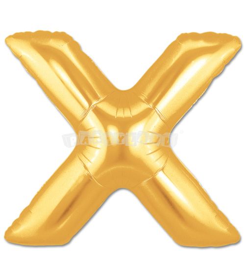 Fóliový balón pismeno X - Zlatý