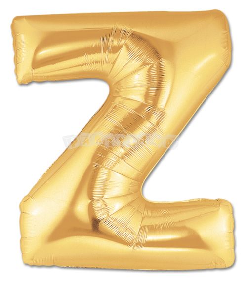 Fóliový balón pismeno Z - Zlatý