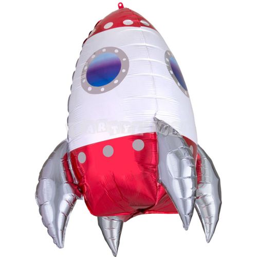 Fóliový balón Raketa 3D - 55 x 73 cm