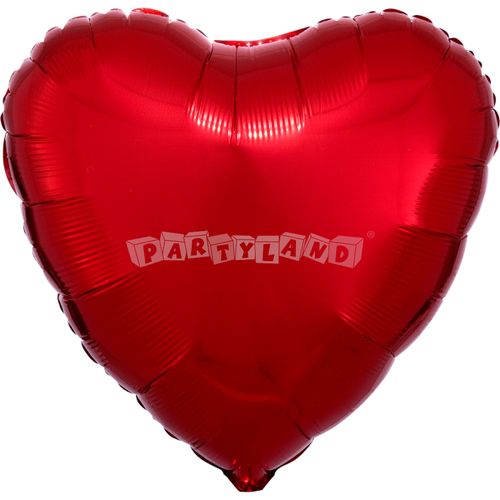 Fóliový balón Srdce metalické - červené