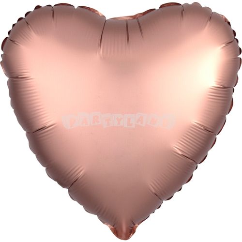 Fóliový balón srdce rosegold - 43cm