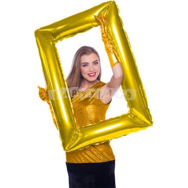Foliový balón zlatý selfie rám