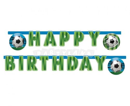 Futbalová girlanda Happy Birthday