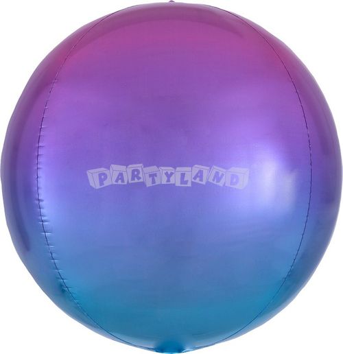 Guľatý balon Ombre červeno-modrý 40 cm