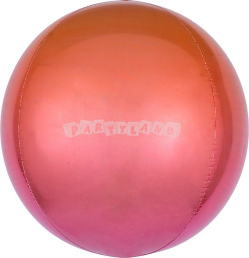 Guľatý balón Ombre červeno-oranžový 40 cm