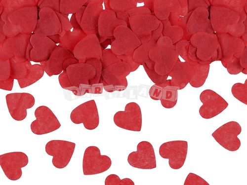 Konfety dekoračné - srdcia červené 15g