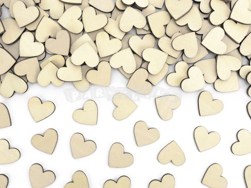 Konfety dekoračné - srdcia drevené 15g