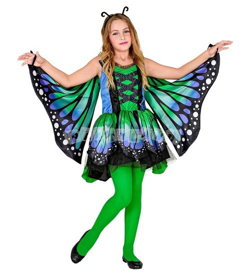 Kostým Motýľ - zelený