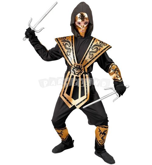 Kostým Ninja Kombat zlatý