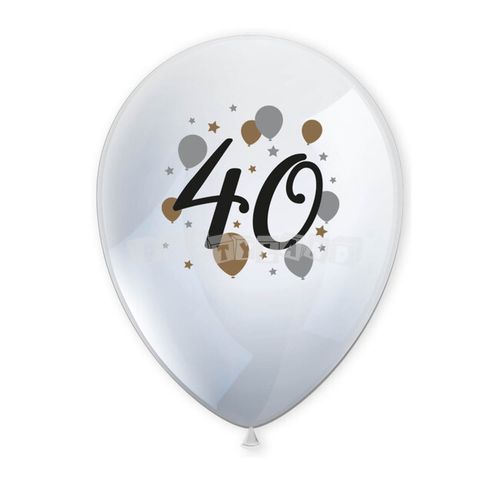 Latexové balóny 40 rokov, 6ks