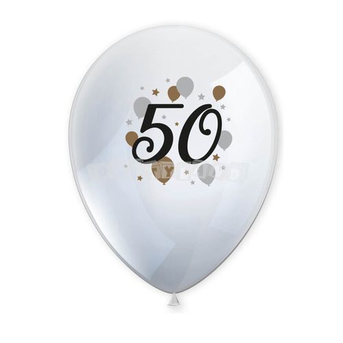 Latexové balóny 50 rokov, 6ks