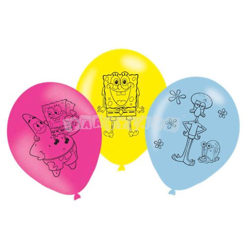 Latexové balóny SpongeBob - 6 ks